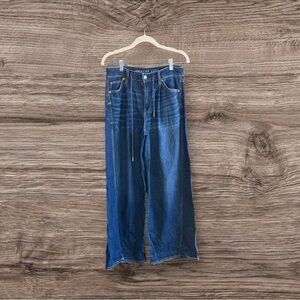 American Eagle Outfitters Super High Rise ultra wide leg stretch jeans Sz 4